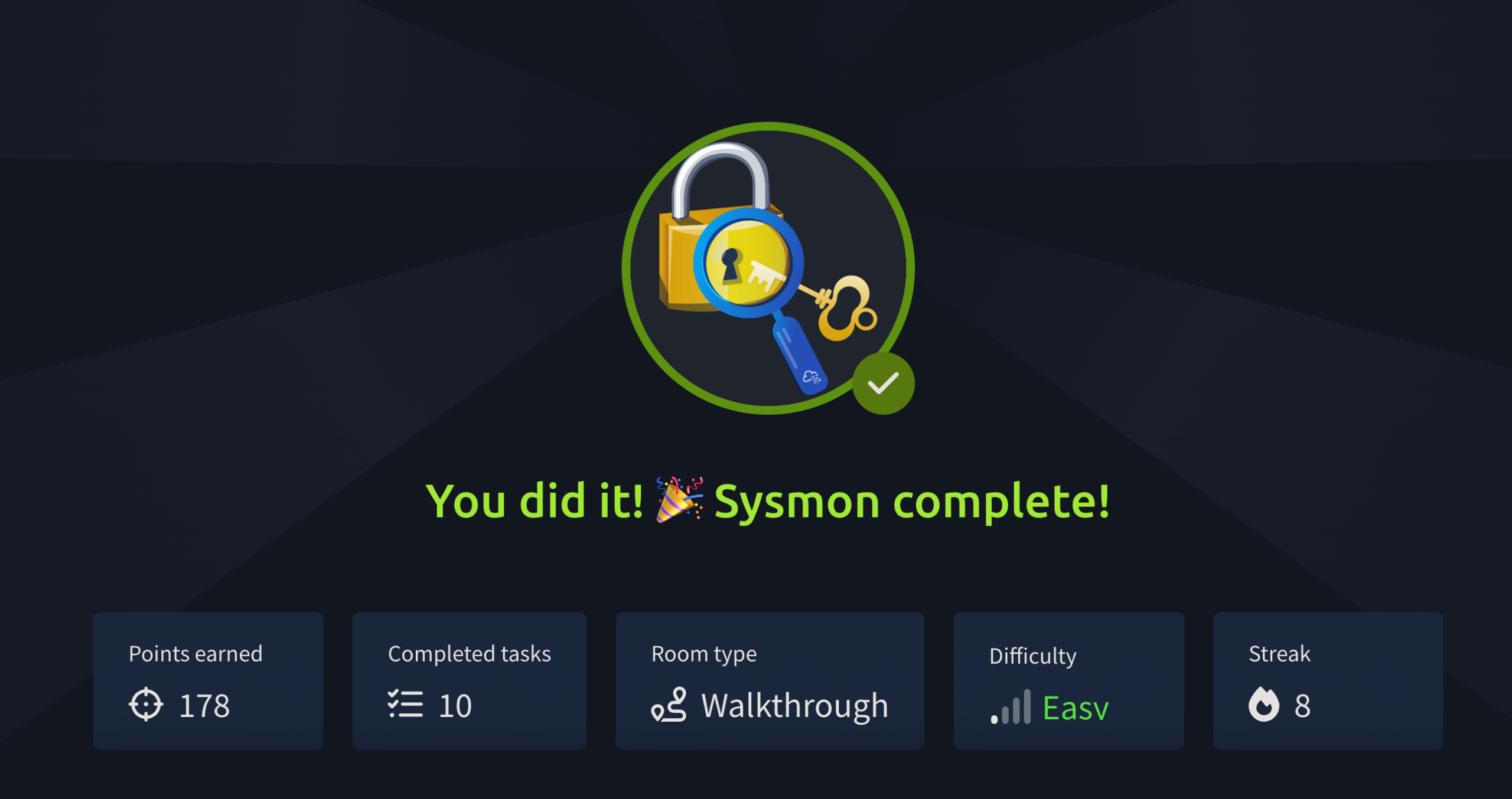 Endpoint Security Monitoring - Sysmon on TryHackMe - Derrick Horton